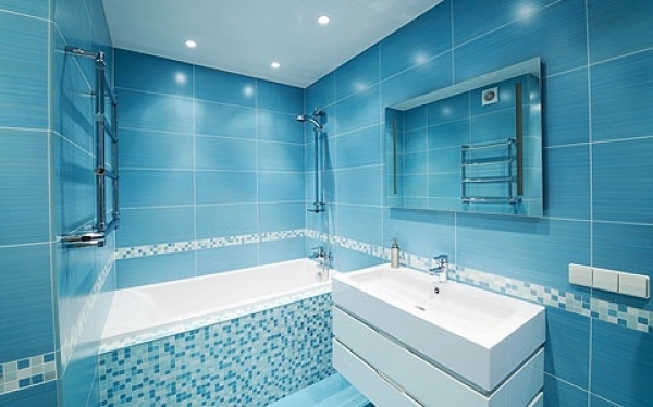Фото - Ванная комната в синих тонах